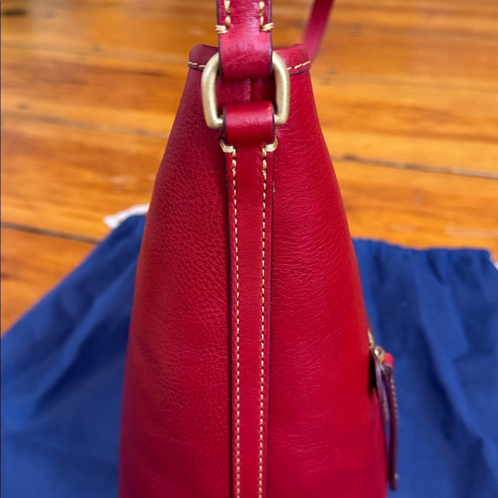 Dooney & Bourke Red Florentine Zip Sac - Picture 8 of 15